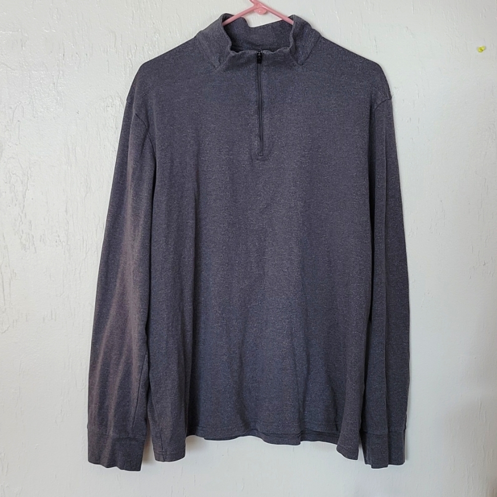 3/$20! Marc Anthony Men's Long Sleeve Zip Polo Gray XXL